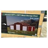42x30 ft (K4230G) Large Heavy-Duty Metal Storage Shed - (Unused)- 2 box set