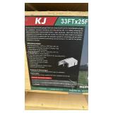 33x25 ft (K3325) Heavy-Duty Double Garage Steel Barn Shed - (Unused) 2 Box Set