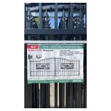 (K0720) Heavy-Duty 7x20ft Metal Farm Driveway Gate with Deer Design (2 side gate set)