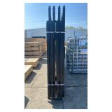 (K0720) Heavy-Duty 7x20ft Metal Farm Driveway Gate with Deer Design (2 side gate set)