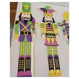 Memorywuu 4 Pcs Mardi Gras Yard Statue Ornaments