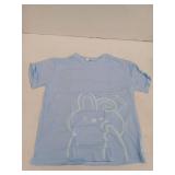 Light Blue T-Shirt with Cartoon Bunny Design