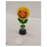 Knit Smiling Sunflower Car Dashboard Decoration