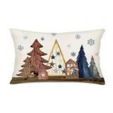 Aremetop Christmas Decorative Throw Pillow Cover, Approximately 19.25 x 11.75 Inch
