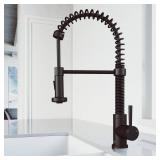 VIGO Edison Single Handle Pull-Down Sprayer Kitchen Faucet in Matte Black