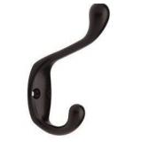 Matte Black Heavy Duty Coat Hook- lot of 10