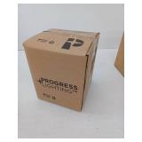 Progress Lighting White 1-Light Flush Mount with White Glass