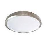 Modern LED Flush Mount Ceiling Light - 12" Brushed Nickel