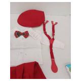 Boys Holiday Plaid Formal Outfit Set with Cap 3-9 mo.
