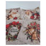 Traditional Christmas Holiday Throw Pillow  Case Set of 4