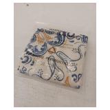 Decorative Blue and Yellow Pattern Throw Pillow Cases- lot of 2