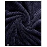 Plush Navy Throw Blanket - 40x50