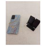 Samsung Android Smartphone with Marble Case and Stand