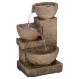 Cascading Stone Bowl Water Fountain