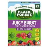 Black Forest Juicy Burst Fruit Flavored Snacks  Berry Medley  0.8 oz  22 Count