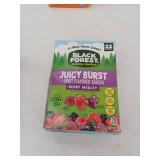 Black Forest Juicy Burst Fruit Flavored Snacks  Berry Medley  0.8 oz  22 Count  BB 12 29 25