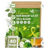 Premium Soursop Leaf Tea Bags - 40 Count