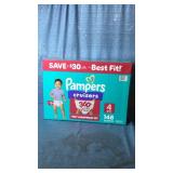 Pampers Cruisers 360. Size 4,22-37lbs. 148ct. - Retail: $68