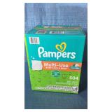 Pampers Baby Wipes Multi-Use Refreshing Rain 9X Flip Top Packs 504 Count. - Retail: $29