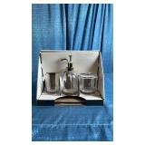 Details by Becki Owens 4-Piece Glass Bath Accessory Set - Retail: $35