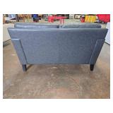 Atmore Leather Loveseat - Gray - Retail: $1,450