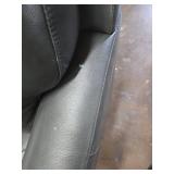 Atmore Leather Loveseat - Gray - Retail: $1,450