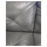 Atmore Leather Loveseat - Gray - Retail: $1,450