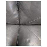 Atmore Leather Loveseat - Gray - Retail: $1,450