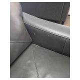 Atmore Leather Loveseat - Gray - Retail: $1,450