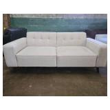 Vicenza Mid-Century Upholstered Sofa - Ivory  - Retail: $1,450