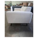 Vicenza Mid-Century Upholstered Sofa - Ivory  - Retail: $1,450