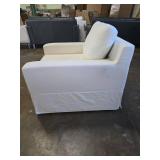Rosalina Fabric Slipcover Chair - Ivory  - Retail: $960