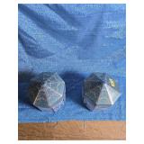 M&S Musical Snowy Christmas Cookie Tin with Light Projector - Set of 2 - Retail: $40