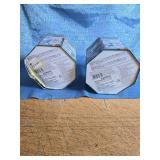 M&S Musical Snowy Christmas Cookie Tin with Light Projector - Set of 2 - Retail: $40