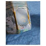 M&S Musical Snowy Christmas Cookie Tin with Light Projector - Set of 2 - Retail: $40