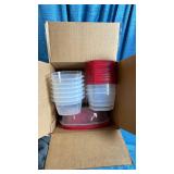 Rubbermaid Food Storage Container Set with Red Lids