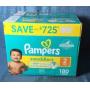 Pampers Swaddlers Diapers, Size 2 (12-18 Pounds), 180 Count. - Retail: $60