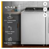 Whirlpool 4.7-4.8 Cu. Ft. Top Load Washer  - Retail: $799