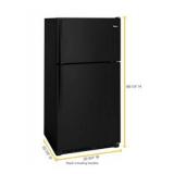 Whirlpool Black Top-Freezer Refrigerator - Retail: $449