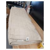 Full/Queen Heavyweight Linen Blend Quilt Natural - Casalunaâ¢: Rayon & Cotton, Box Quilting, OEKO-TEX Certified - Retail: $149