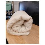 Full/Queen Heavyweight Linen Blend Quilt Natural - Casalunaâ¢: Rayon & Cotton, Box Quilting, OEKO-TEX Certified - Retail: $149