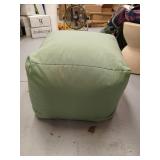 18\"x15\" Solid Woven Outdoor Patio Pouf Green - Room Essentialsâ¢ - Retail: $60