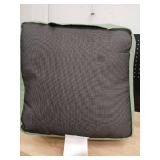 18\"x15\" Solid Woven Outdoor Patio Pouf Green - Room Essentialsâ¢ - Retail: $60