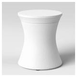 White Faux Stone Patio Accent Table - Thresholdâ¢ designed with Studio McGee - Retail: $100
