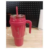 Reduce 40oz Cold1 Vacuum Insulated Stainless Steel Straw Tumbler Mug Dark Pink: Dishwasher-Safe, Flip-Top Lid - Retail: $25
