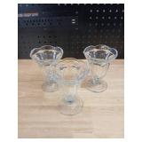 Set of 3 Clear Glass Sundae Dishes - Retail: $40