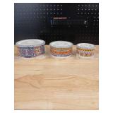 Decorative Ceramic Food Storage Containers Set of 3 - Retail: $40
