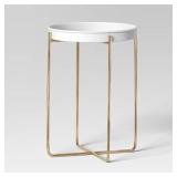 Iron Indoor Outdoor Plant Stand White/Brass - Thresholdâ¢ - Retail: $45