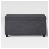 Double Storage Ottoman Dark Gray - Room Essentialsâ¢ - Retail: $90