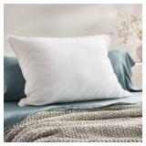 King Euro Heavyweight Linen Blend Decorative Throw Pillow White - Casalunaâ¢: Rayon Weave, Indoor Rectangle Cushion, Hidden Zipper - Retail: $59
